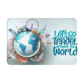 Ocsxa Let'S Go Travel Around The World Door Mat 16X24, Indoor/Outdoor Mat, Front Door Mat Indoor Rugs For Entryway Non Slip Washable Absorbent
