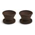 Fino Collapsible Reusable Coffee Brewing Cone, Silicone, Number 2-Size, Brews 2 to 6-Servings, Set of 2