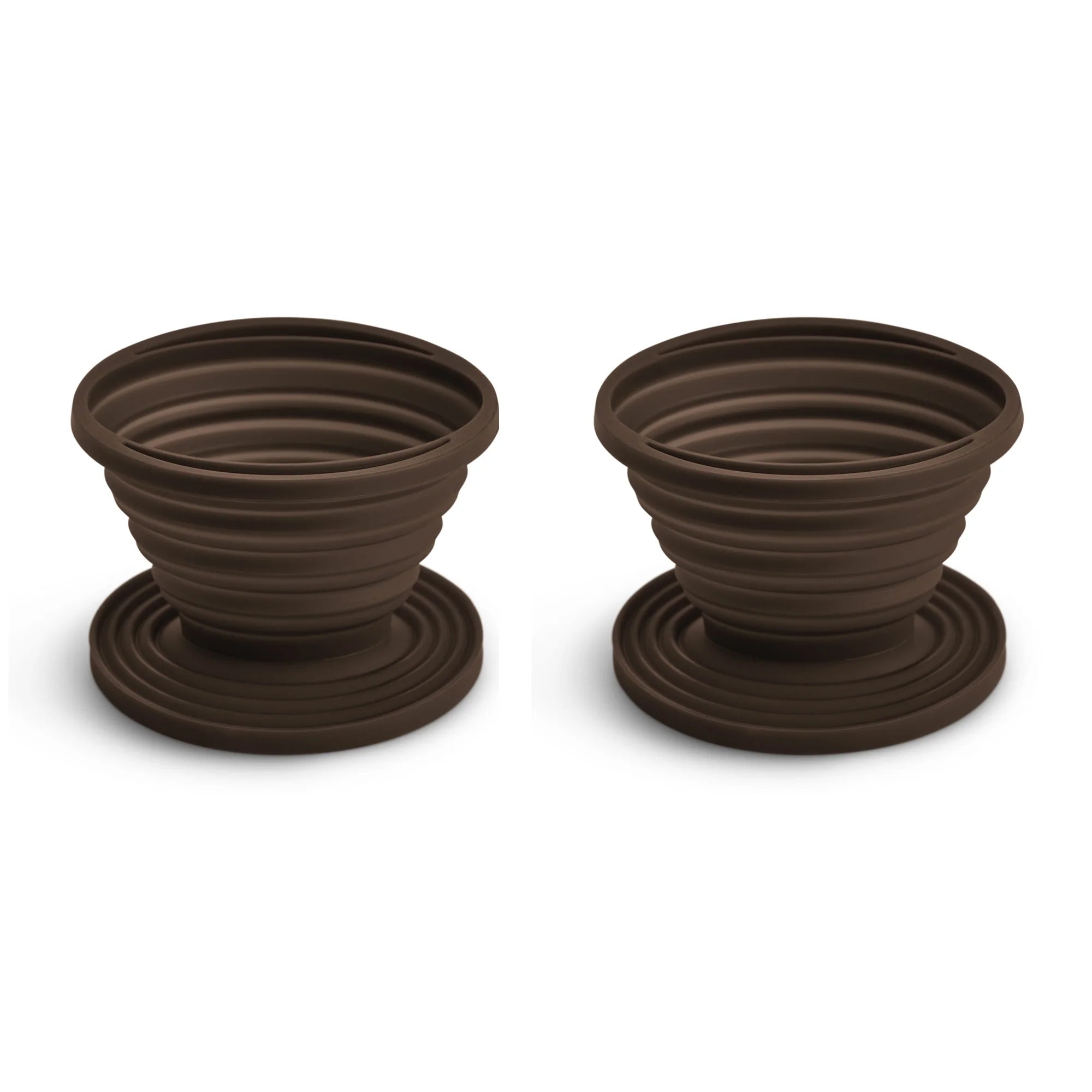 Fino Collapsible Reusable Coffee Brewing Cone, Silicone, Number 2-Size, Brews 2 to 6-Servings, Set of 2