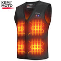 KEMIMOTO Heated Vest for Men,Smart Rechargeable Heating Vest with 8 Heating Zones and 3 Heating Levels, Thermal Vest for Riding/Hunting/Hiking,BATTERY NOT INCLUDED
