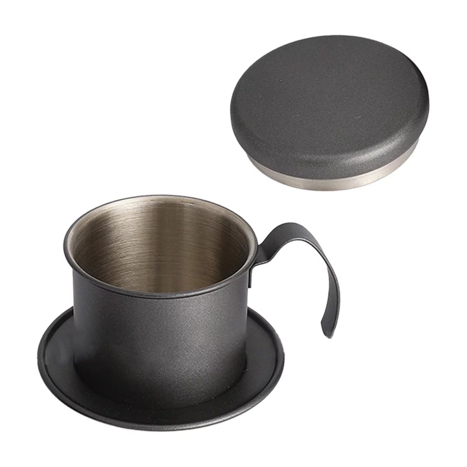 Vietnamese Coffee Filter Vietnamese Style Coffee Dripper Lightweight Practical Maker Pot Infuser Cup for Home Office Kitchen Birthday Gifts Black