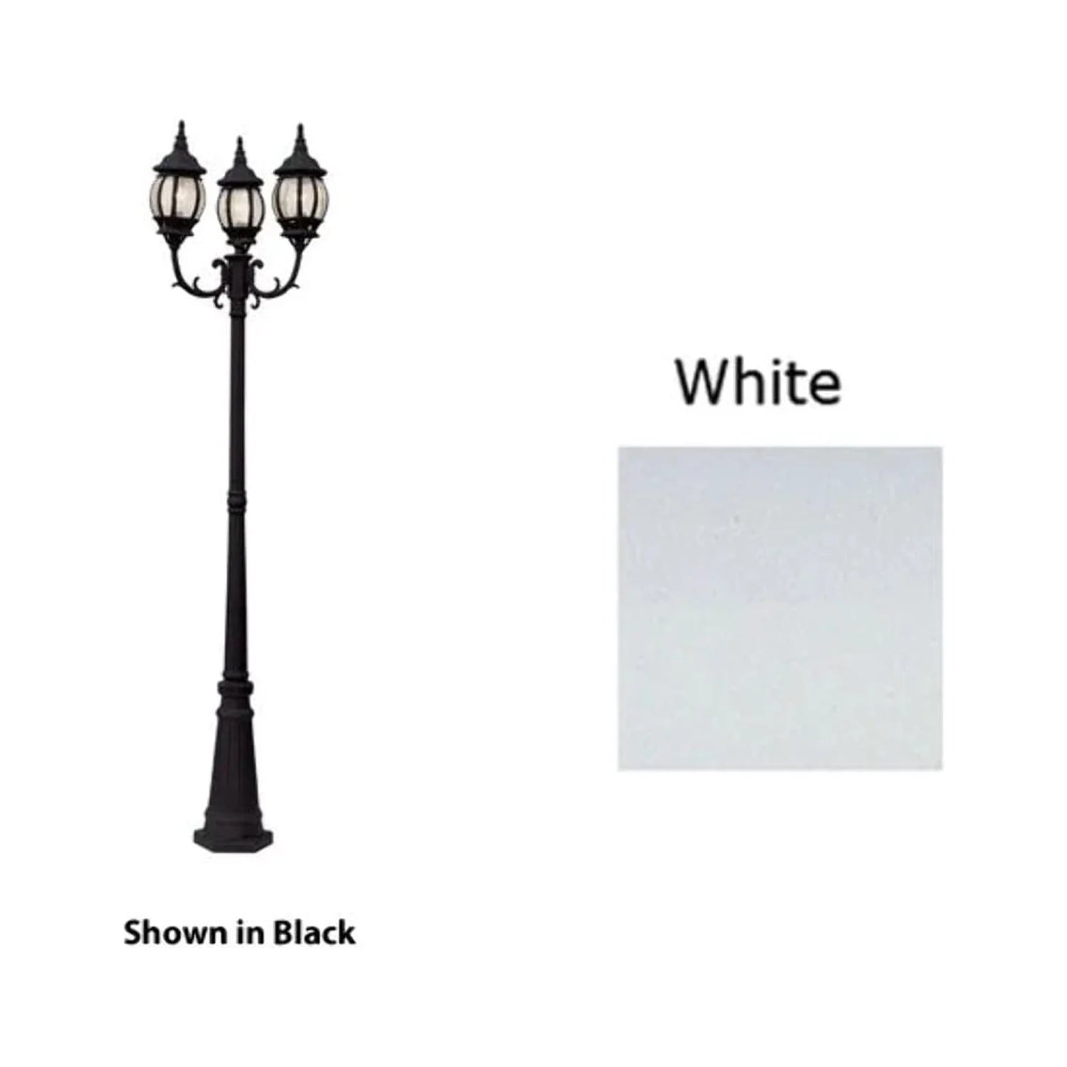 Trans Globe Lighting 4090 Three Light up Lighting Outdoor Post Light from the Outdoor Collection White Outdoor Lighting Post Lights Multi Head Post