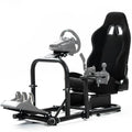 Supllueer G29 Racing Sim Cockpit with Seat Stable Fit Logitech Thrustmaster T300RS T500R Fanatec