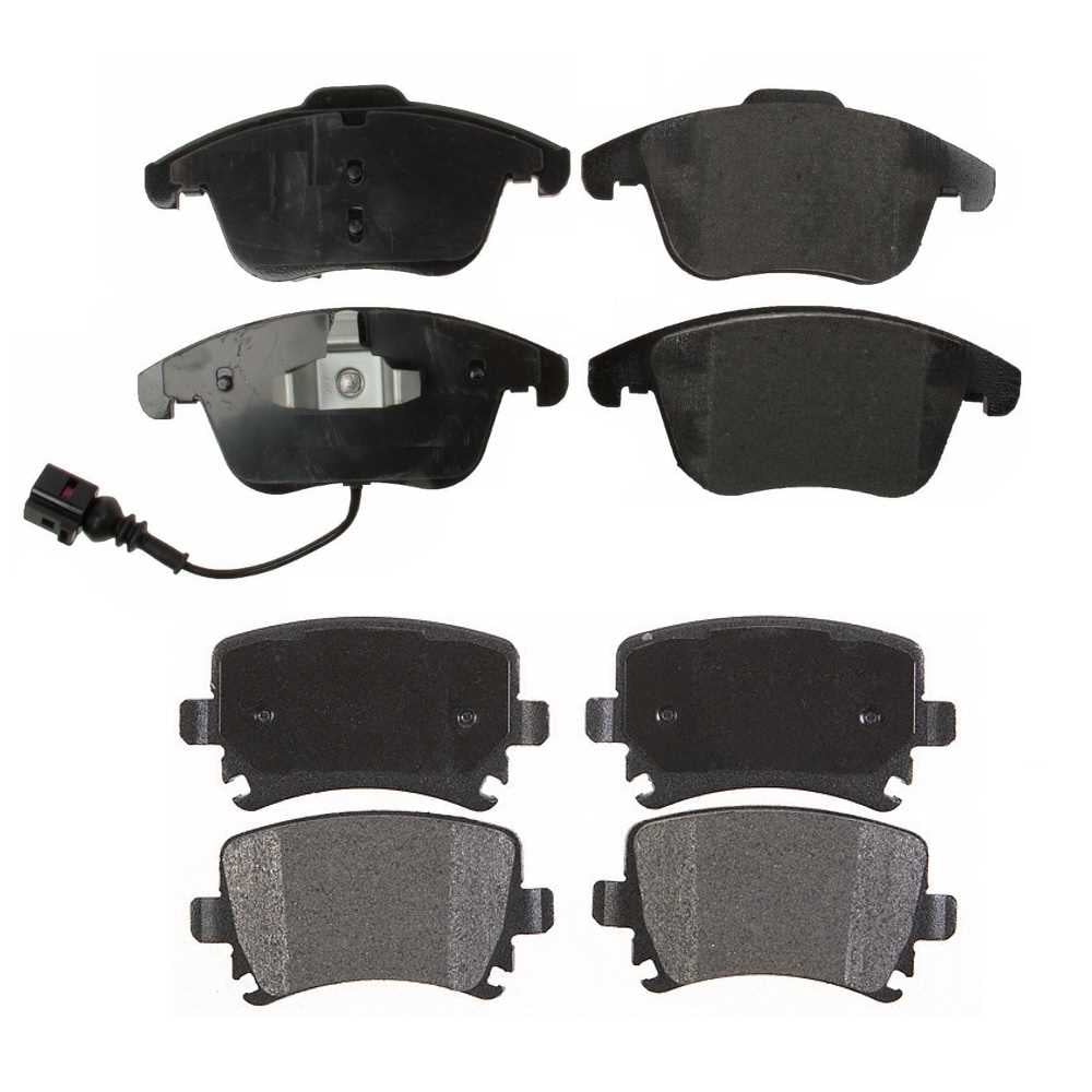AutoShack Front and Rear Performance Ceramic Brake Pad Kit Replacement for 2009 2010 2011 VW Tiguan 2.0L AWD FWD PCD1375-1108