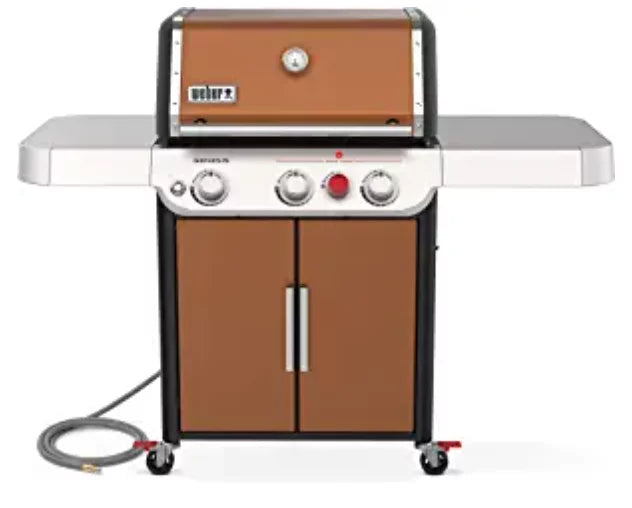 Weber 37320001 Genesis E-325s 3-Burner Natural Gas Grill, 39,000 BTUs + Sear Burner, Copper - Quantity 1
