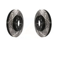 Front Coated Drilled Slotted Disc Brake Rotors Pair For Volkswagen Jetta Beetle Audi Golf A3 Rabbit SportWagen Quattro Eos e-Golf GTI Taos KD-100046