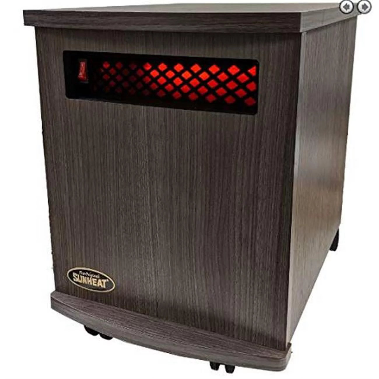 USA1500 5 Year Warranty Infrared Fully Heater, Charcoal Walnut
