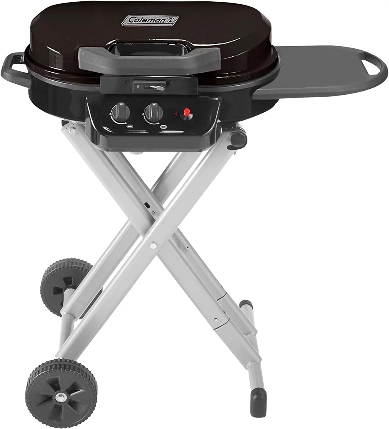 LIHONG 225 Portable Stand-Up Propane Grill, Gas Grill with Push-Button Starter, Folding Legs & Wheels, Side Table, & 11,000 BTUs of Power for Camping, Tailgating, Grilling & More