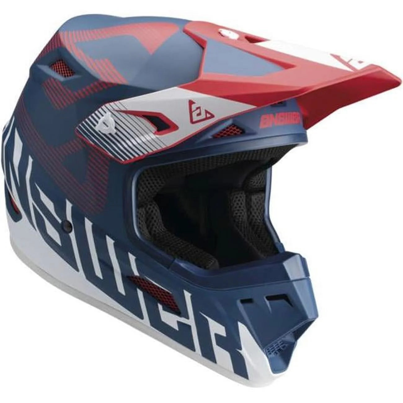 Answer AR1 V2 Bold Youth MX Offroad Helmet Red/White/Blue SM