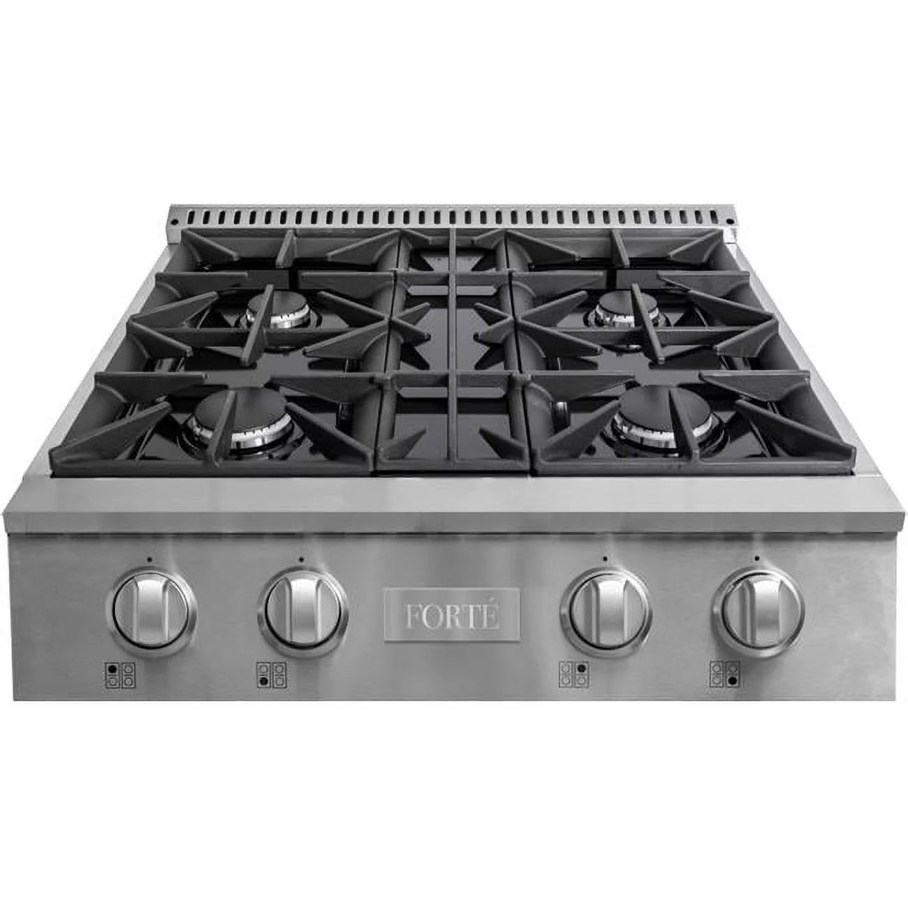 FORTE 30 4 Sealed Burners Stainless Steel Metal Natural Gas Rangetop in Silver