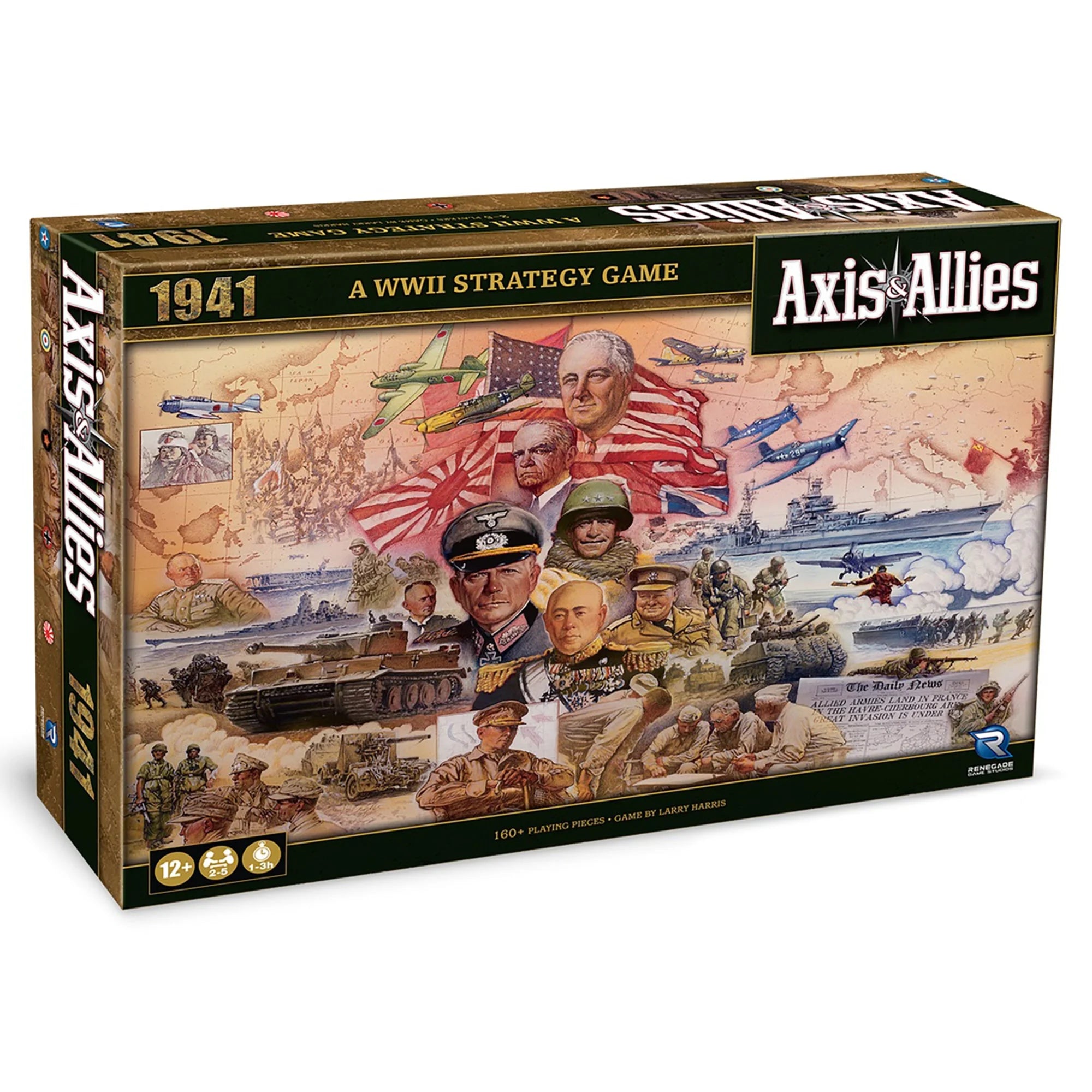 Axis & Allies: 1941 - WWII War Strategy Board Game, Renegade, Struggle For Supremacy, Ages 12+, 2-5 Players, 1-3 Hrs