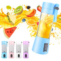 Electric Juicer Cup, Personal Mixer Fruit Rechargeable with USB, Mini Blender for Smoothie, Fruit Juice, Six Blades, White