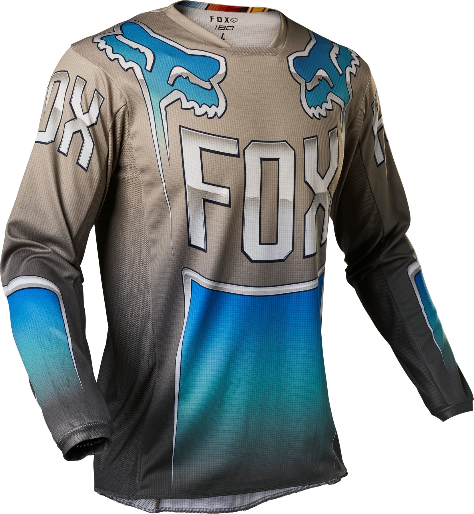 Fox Racing 180 Cntro Mens MX Offroad Jersey Blue/Gray XL