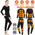 Heated Thermal Underwear set, iMounTEK Rechargeable USB Heating Snow Leggings, Heated Top Bottom Set, 28 Heating Zones Temperature Adjustable Heating Clothing for Women, XXL