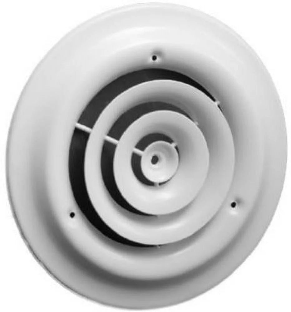 American Metal Products 1500W6 6 White Round Steel Ceiling Vent / Diffuser - Quantity of 1