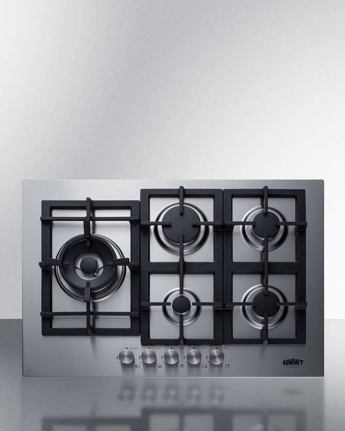 30 Wide 5-Burner Propane Gas Cooktop In Stainless Steel