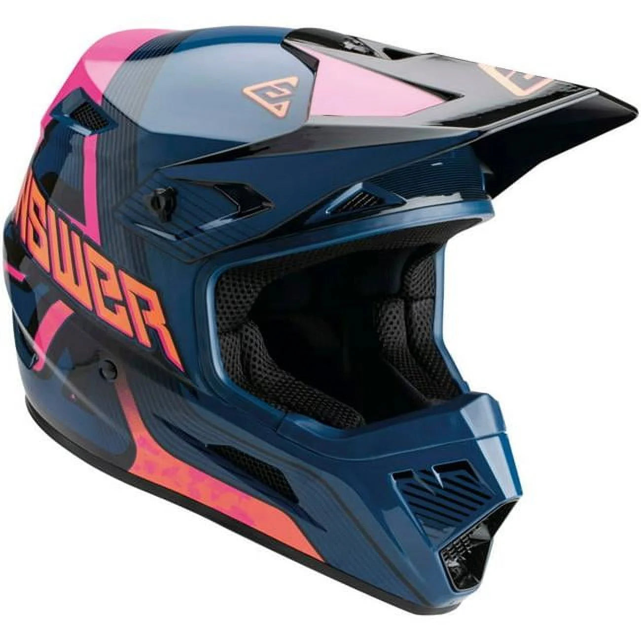 Answer AR1 Vendetta Youth MX Offroad Helmet Dark Blue/Rhodamine MD