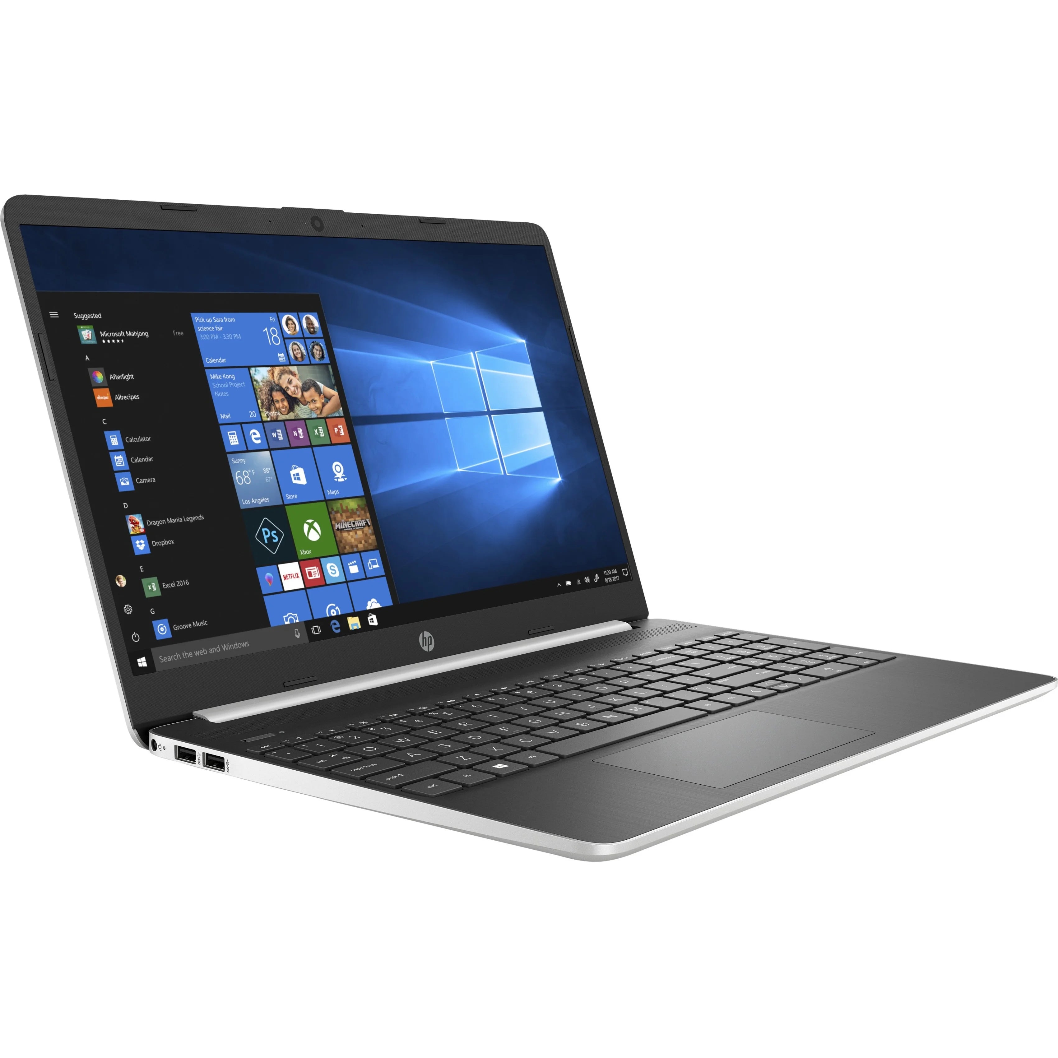 Restored HP 15.6 Laptop, Intel Core i3 i3-1115G4, 8GB RAM, 256GB SSD, Windows 10 Home, Natural Silver, 15-dy2008ca (Refurbished)