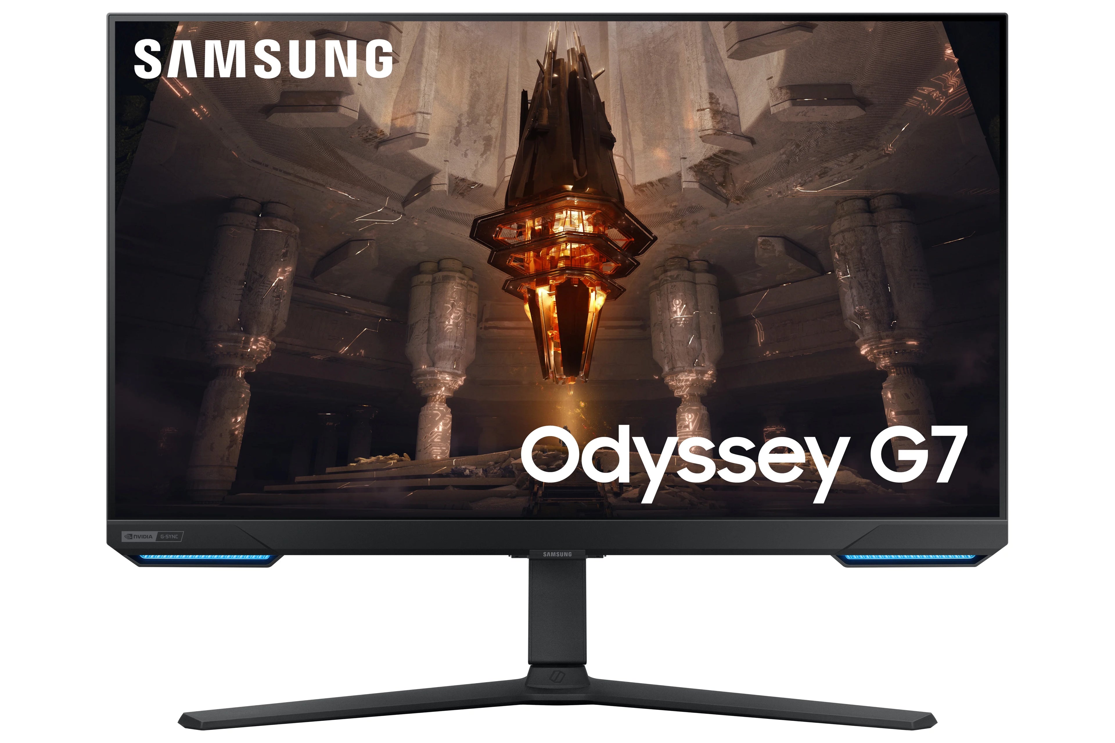 SAMSUNG Odyssey G70B 28 4K UHD IPS 144Hz 1ms G-Sync Compatible Gaming Monitor - LS28BG700ENXGO