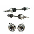 Teledu Front CV Axle Shafts & Wheel Hub Bearing Assemblies Set of 4 for Chrysler Dodge