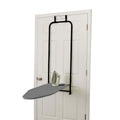 Household Essentials Over the Door Ironing Board, Self-Closing, Slim and Compact, Perfect for Small Spaces, Includes Padded Board Cover, Matte Black