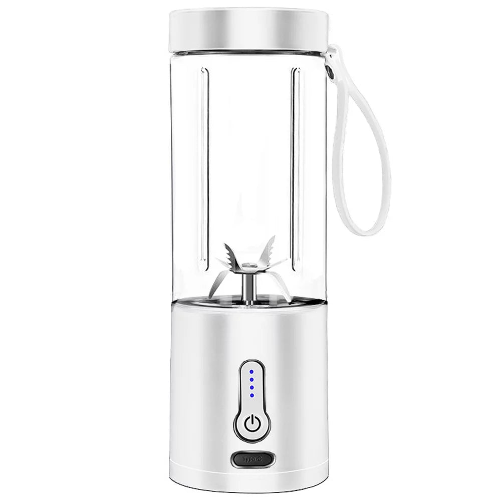 Gecheer Portable Blender Cup USB Electric Fruit Juicer Rechargeable Juice Mixer 530ml with 6  for Outdoor Sports Travel Camping