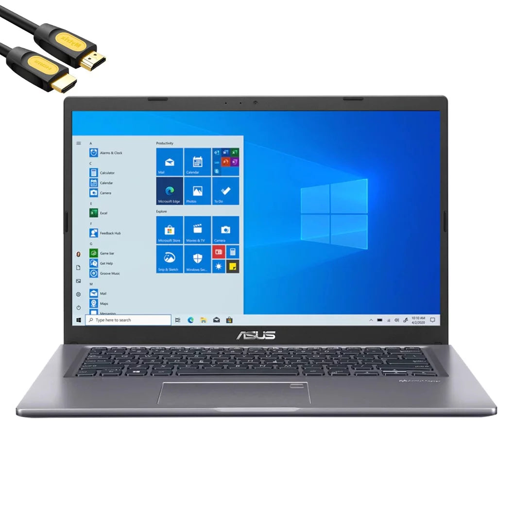 ASUS VivoBook 14 Thin & Light Laptop, 14 FHD IPS Display, 11th Gen Core i3-1115G4, 8GB DDR4 RAM, 256GB PCIe SSD, USB-C, Backlit Keyboard, Fingerprint Reader, WiFi, Webcam, Mytrix HDMI Cable, Win 11