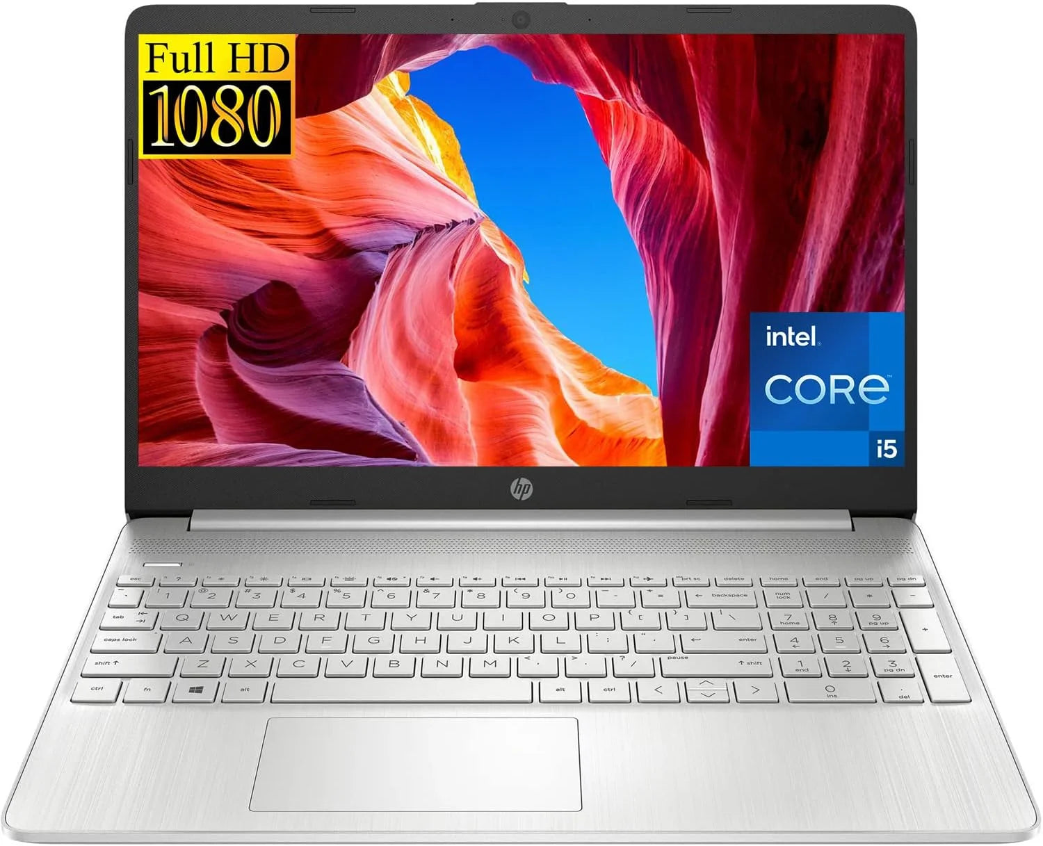 HP 15 Laptop, 15.6 FHD Display, Intel Core i5-1135G7(Beats i7-1065G7), 32GB RAM, 1TB SSD, Intel Iris Xe Graphics, Numeric Keypad, Webcam, Wi-Fi, Bluetooth, Windows 11 Home, Cefesfy USB Hub