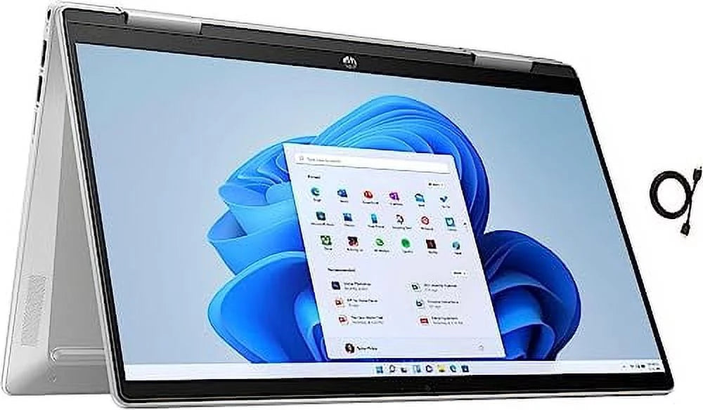 HP 2022 Pavilion x360 14 FHD IPS Touchscreen Premium 2-in-1 Laptop, 12th Gen Intel 10-Core i5-1235U Upto 4.4GHz, 8GB RAM, 2TB PCIe SSD, Backlit KB, Fingerprint, Windows 11 Home + HDMI Cable