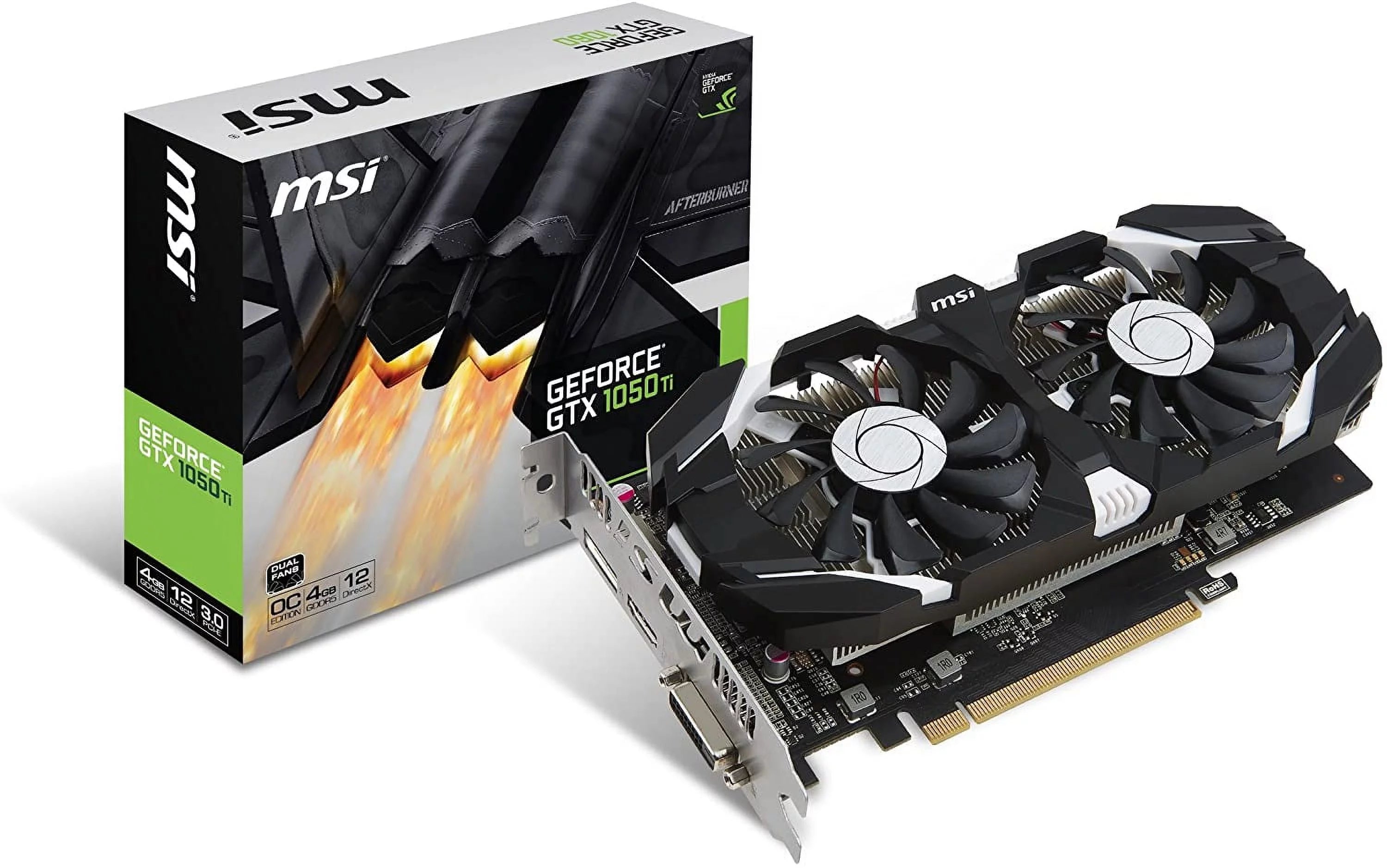 Open Box MSI Computer V809-2277R Video Card (GTX 1050 TI 4GT OC) Graphics Card