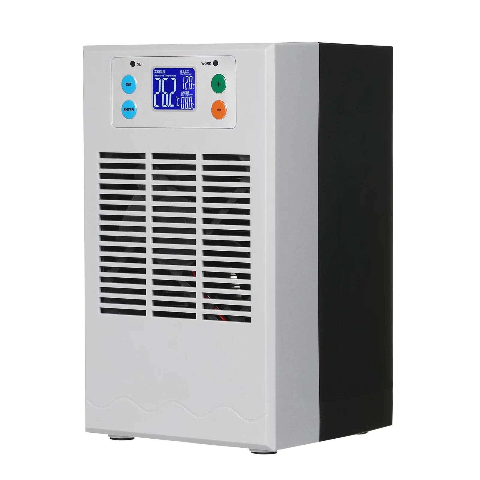 Suzicca 70W 20L Small Fish Tank Water Heater & Chiller Aquarium Chiller Semiconductor Electronic Aquarium Cooler LCD Display Quiet Digital Fish Tank Cooling & Heating System Small-Scale Refrigeratio