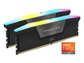 CORSAIR Vengeance RGB 64GB (2 x 32GB) 288-Pin PC RAM DDR5 6000 (PC5 48000) XMP 3.0 AMD EXPO Desktop Memory Model CMH64GX5M2B6000Z40