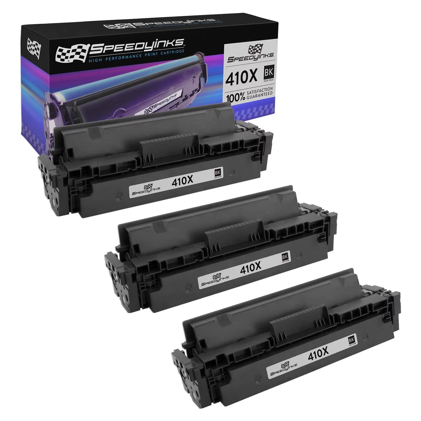 SPEEDYINKS Compatible Toner Cartridge Replacement for HP 410X / CF410X High Yield (Black, 3-Pack) For use in HP Color LaserJet Pro MFP M477fdn M477fdw, M477fnw, M452dn, M452dw and M452nww
