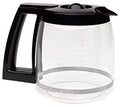 Cuisinart 12-Cup Replacement Glass Carafe, Easy to Read Water Level Markings Features Comfort Grip with Knuckle Guard and Dripless Pour Spout, Black Finish