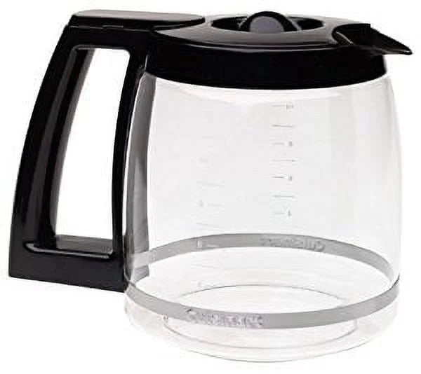 Cuisinart 12-Cup Replacement Glass Carafe, Easy to Read Water Level Markings Features Comfort Grip with Knuckle Guard and Dripless Pour Spout, Black Finish