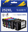 252XL Ink Cartridge for Epson 252 252 XL Ink Cartridges for Epson Workforce WF-7110 WF-7720 WF-7710 WF-3620 WF-3640 (2 Black,1 Cyan ,1 Magenta,1 Yellow£¬5 Pack)