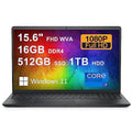 Dell Inspiron 15 3000 3530 Business Laptop | 15.6 FHD WVA Anti-Glare Multi-Touch | 13th Gen Intel 10-Core i7-1355U | 16GB DDR4 512GB SSD + 1TB HDD | Intel Iris Xe Graphic FHD Webcam HDMI Win11 Black