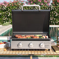 Sophia & William 3-Burners Gas Griddle Portable Flat Table Top BBQ Grill 24,000 BTU