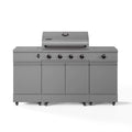 TYTUS 4-Burner Fresno Series Gunmetal Gray Island Propane Grill - TDT-021-0101