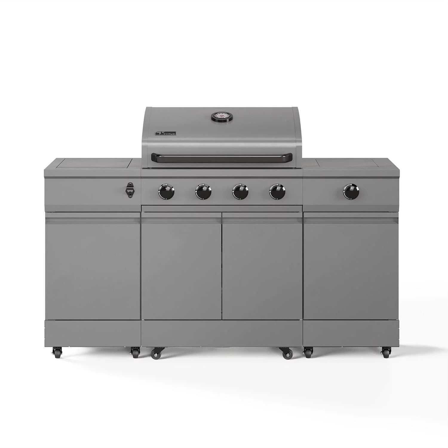 TYTUS 4-Burner Fresno Series Gunmetal Gray Island Propane Grill - TDT-021-0101