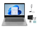Lenovo IdeaPad 3 14 FHD LED-Backlit Laptop Computer, Intel Core i3 11th Gen 1115G4 1.7GHz Processor, 12GB RAM, 256GB SSD, Intel UHD Graphics, Windows 11 Home,  Platinum Grey + Mazepoly Accessories