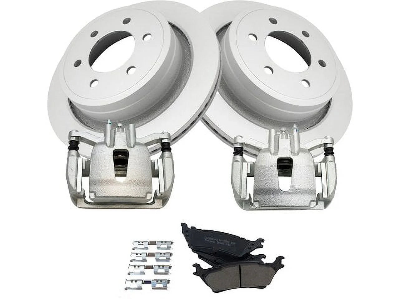 Rear Brake Pad Rotor and Caliper Set - Compatible with 2012 - 2016 Ford F-150 2013 2014 2015