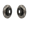 Rear Coated Drilled Slotted Disc Brake Rotors Pair For Volkswagen Jetta Passat GTI Audi Golf Beetle A3 SportWagen Quattro Eos Alltrack e-Golf Sportback e-tron Taos KD-100177