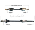 Front Left & Right 4 Wheel Drive Axles for Dodge Durango 2011-2017