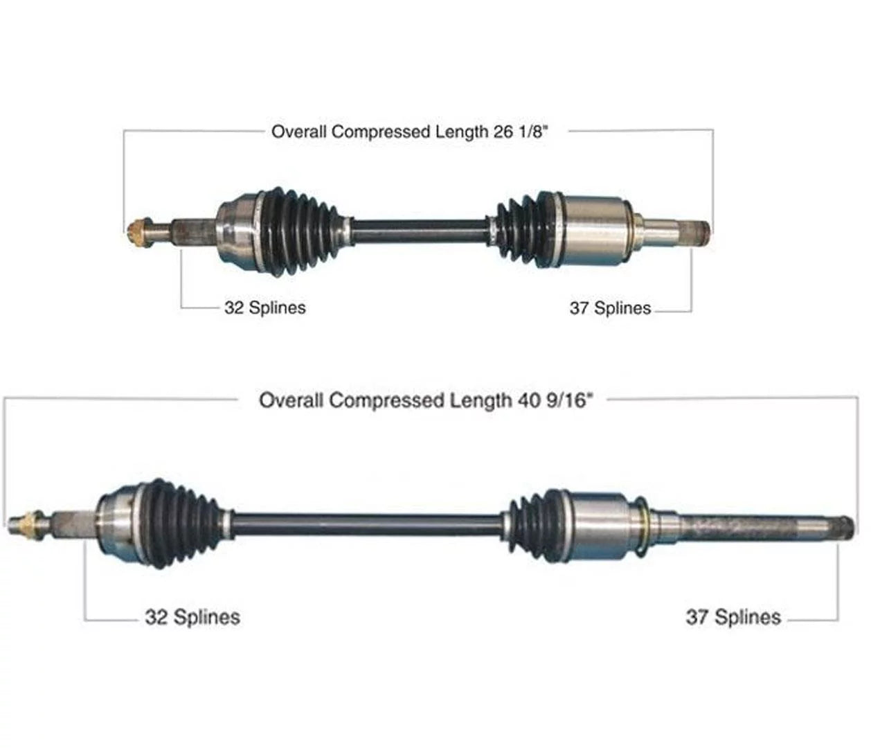 Front Left & Right 4 Wheel Drive Axles for Dodge Durango 2011-2017