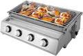TFCFL Stainless Steel Barbecue Grill 4Burners Gas Roaster Portable BBQ Grill Outdoor