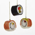 Kurt Adler Plastic Sushi Ornaments,Multi Colour, Each apprx.1.88 inches Set of 3