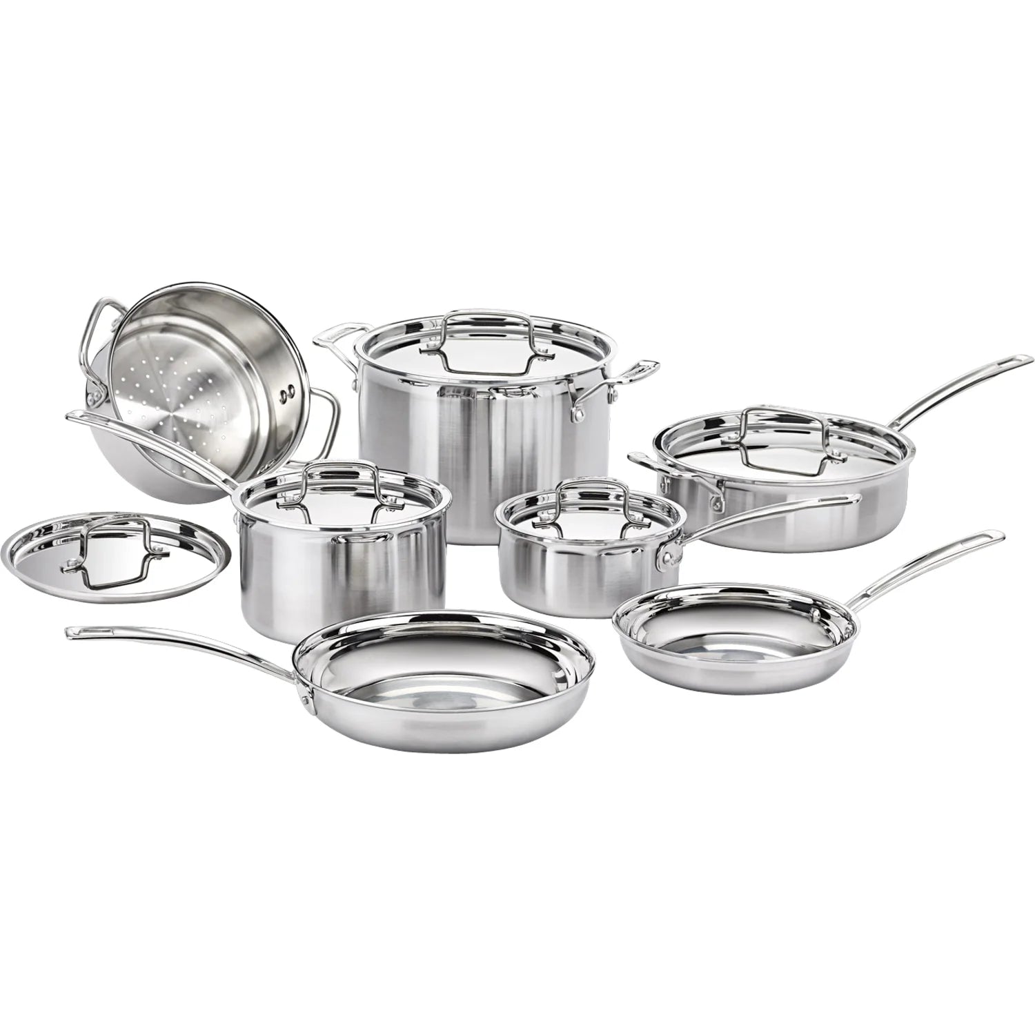 Cuisinart MultiClad Pro 12 Piece Stainless Steel Cookware Set