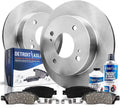 Detroit Axle - Rear Brakes and Rotors Brake Pads Replacement for Honda Civic Acura Integra Fits select: 1994-1995 HONDA CIVIC EX, 1992-1996 ACURA INTEGRA LS