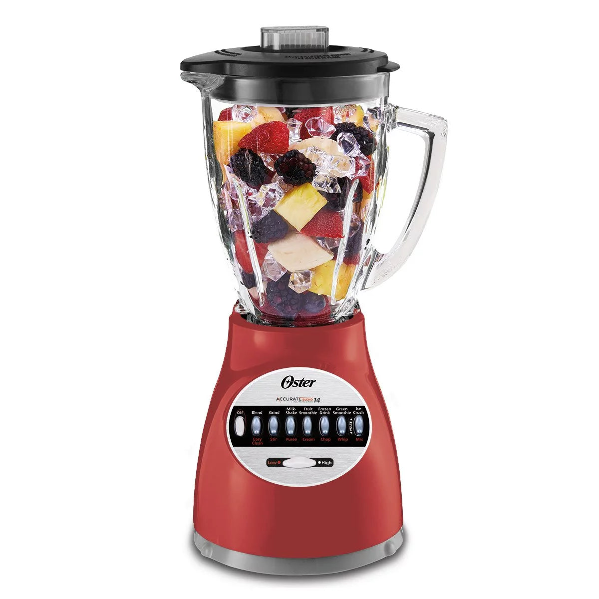Oster 14-speed Accurate Countertop Blender, Red, 450 Watts